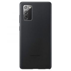 Samsung Note 20 Leather Cover Black