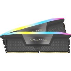Памет Corsair Vengeance Gray RGB DDR5 64GB (2x32GB), 5600MHz, AMD EXPO & Intel XMP