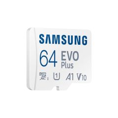 Карта памет Samsung EVO Plus, microSDXC, UHS-I, 64GB, Адаптер