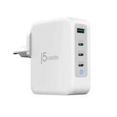 Мрежово зарядно j5create JUP43130E 130W, 4 порта, USB-C, USB-A