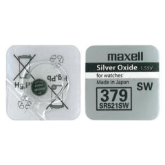 Бутонна батерия сребърна MAXELL SR521 SW /AG0/379/ 1.55V