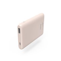 Външна батерия HAMA SLIM 5HD, 5000 mAh, LiPolym, USB-A, Светло розов