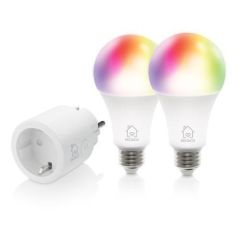 Смарт комплект DELTACO SH-KIT01, Контакт, 2 x LED крушки
