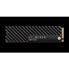 SSD WD Black SN750 1TB PCIe Gen3 8Gb/s for Gaming, NVMe (PCIe Slot) M.2 2280 With Heatsink