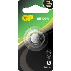 Литиева бутонна батерия GP  CR1225 3V  1 бр. в блистер /цена за 1 бр./