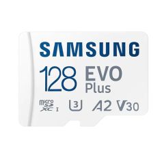 Карта памет Samsung EVO Plus, microSDXC, UHS-I, 128GB, Адаптер